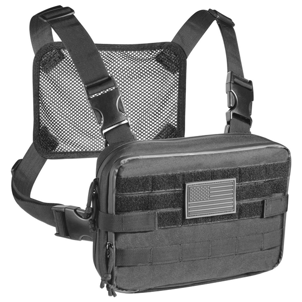 CHAMAIR Chest Rig Packs Fashion Punck Chest Bag Portable Multi-pockets for  Hiking Sports (Black ) - Walmart.com